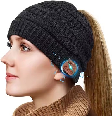 Top Quality Music Ponytail Cap Hat Blue Tooth Music Hat with Blue Tooth Speaker