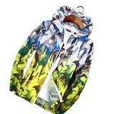 Outdoor Unisex Casual Wear Camo Waterproof Windbreaker Pullover Jacket Sportswear