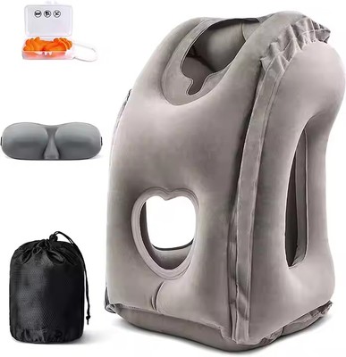 Easy Inflation Airplane Neck Pillow Comfy Pillow for Traveling, Pillow for Neck Pain Relie