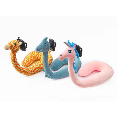 Cartoon animal U-shaped pillow phone holder
