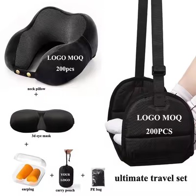 Ultimate Travel Accessories Set Travel Pillow Memory Foam Memory Foam Travel Foot Rest Hammock for A