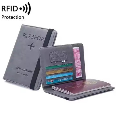 Best Personalized Custom Pu Leather RFID Passport Cover and Card Holder Wholesale Luxury Family Trav