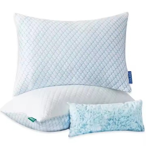 Top Quality Bed Pillows Vacuum Roll Pack Sleeping Pillow 70x50cm Adjustable Height Cooling Gel Shred